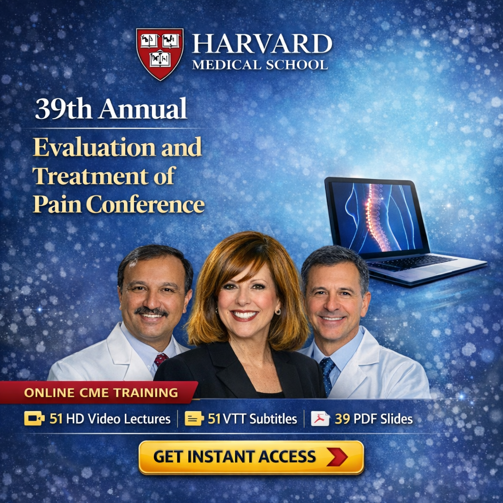 Harvard 39th Annual Evaluation and Treatment of Pain Conference (Videos with subtitles + Slides)