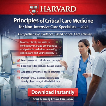 Harvard 2025 Principles of Critical Care Medicine for Non-Intensive Care Specialists (Videos + PDFs)