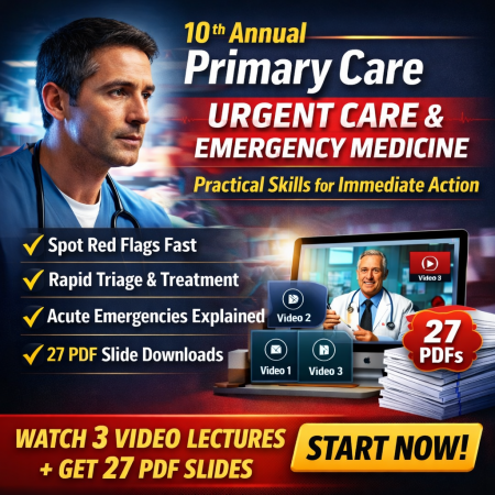 10th Annual Primary Care Update on Urgent Care & Emergency Medicine Conference (Videos + Slides PDF)
